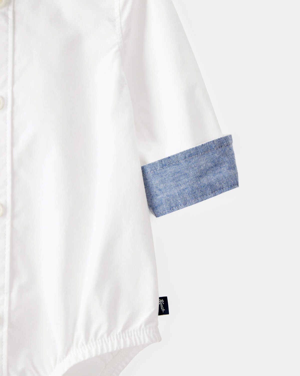 Baby Boy Long-Sleeve Button-Down Bodysuit - White - Image 4