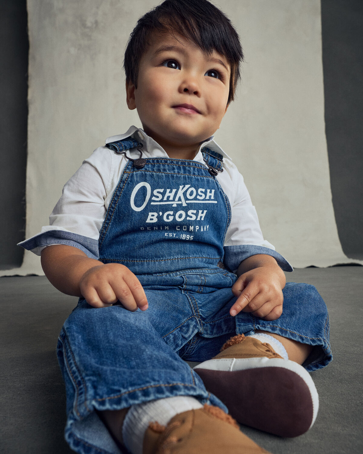 Baby Boy Long-Sleeve Button-Down Bodysuit - White - Image 2