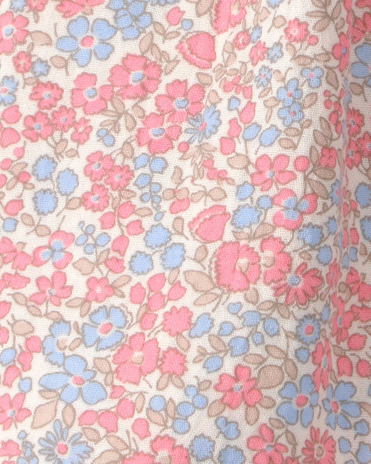 Baby Girl Organic Cotton Gauze Dress in Spring Floral Print - Image 4