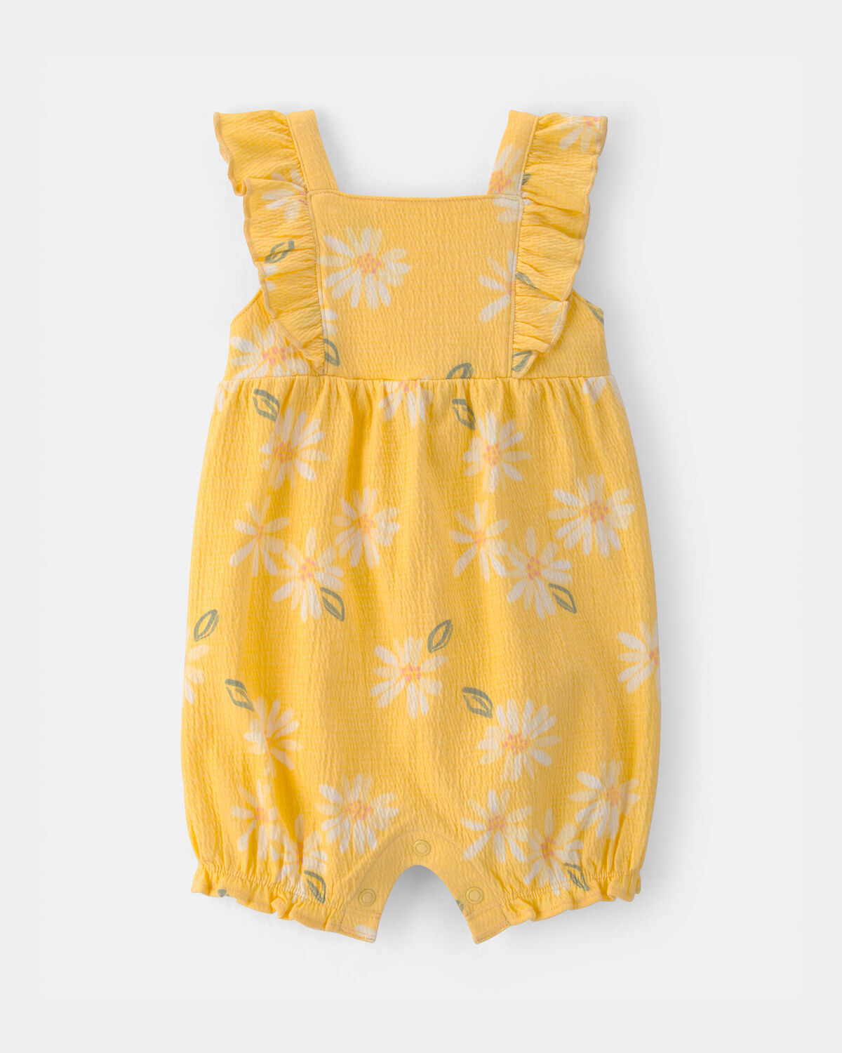 Baby Girl Floral Daisy Romper - Yellow - Image 4