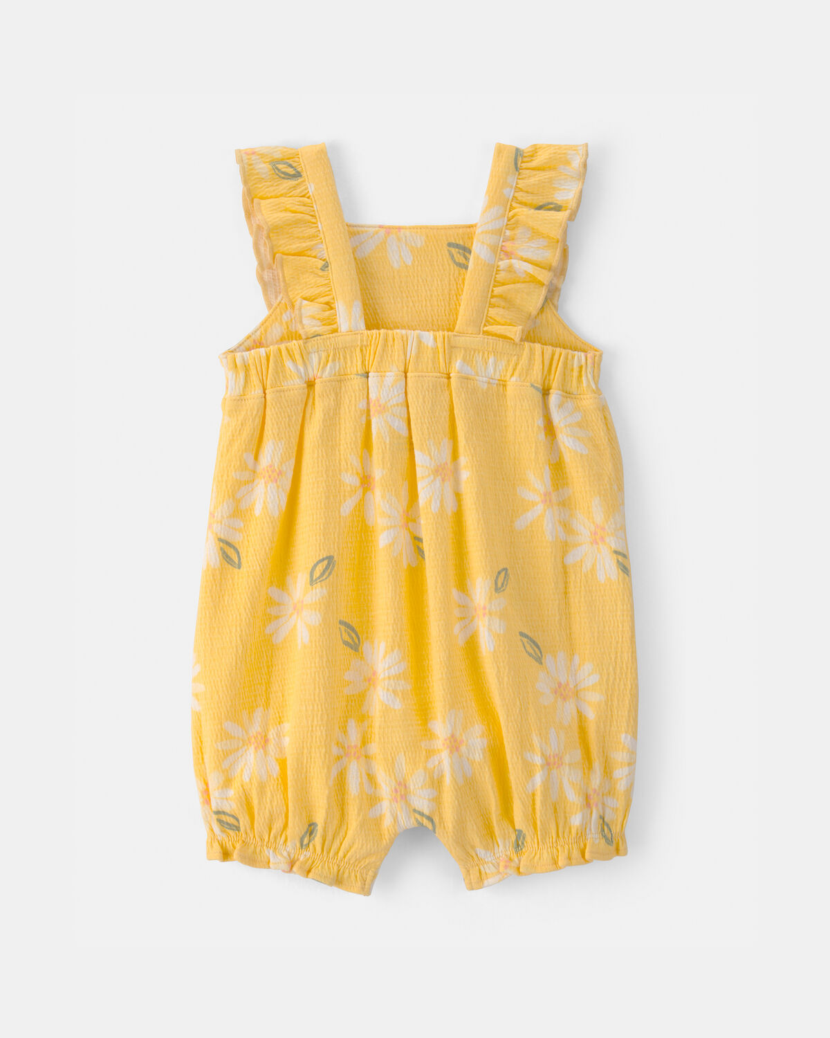 Baby Girl Floral Daisy Romper - Yellow - Image 2