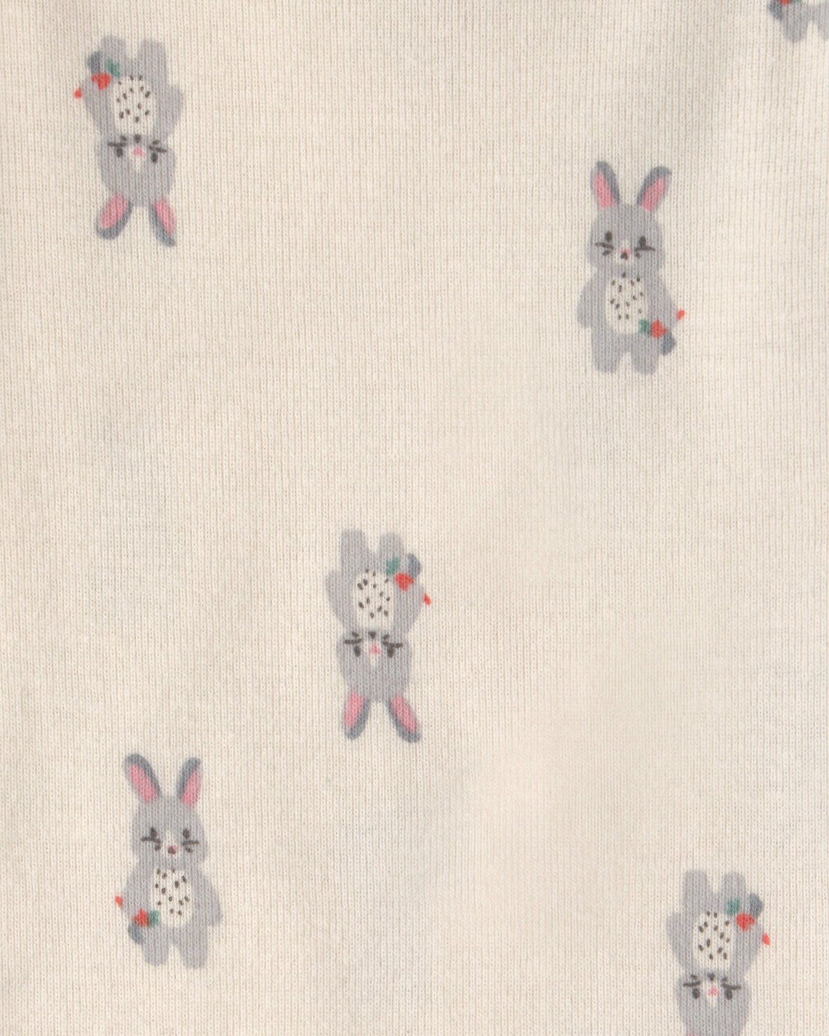 Baby Girl 5-Pack Bunny Multipack Bodysuits - Pink/Ivory - Image 4
