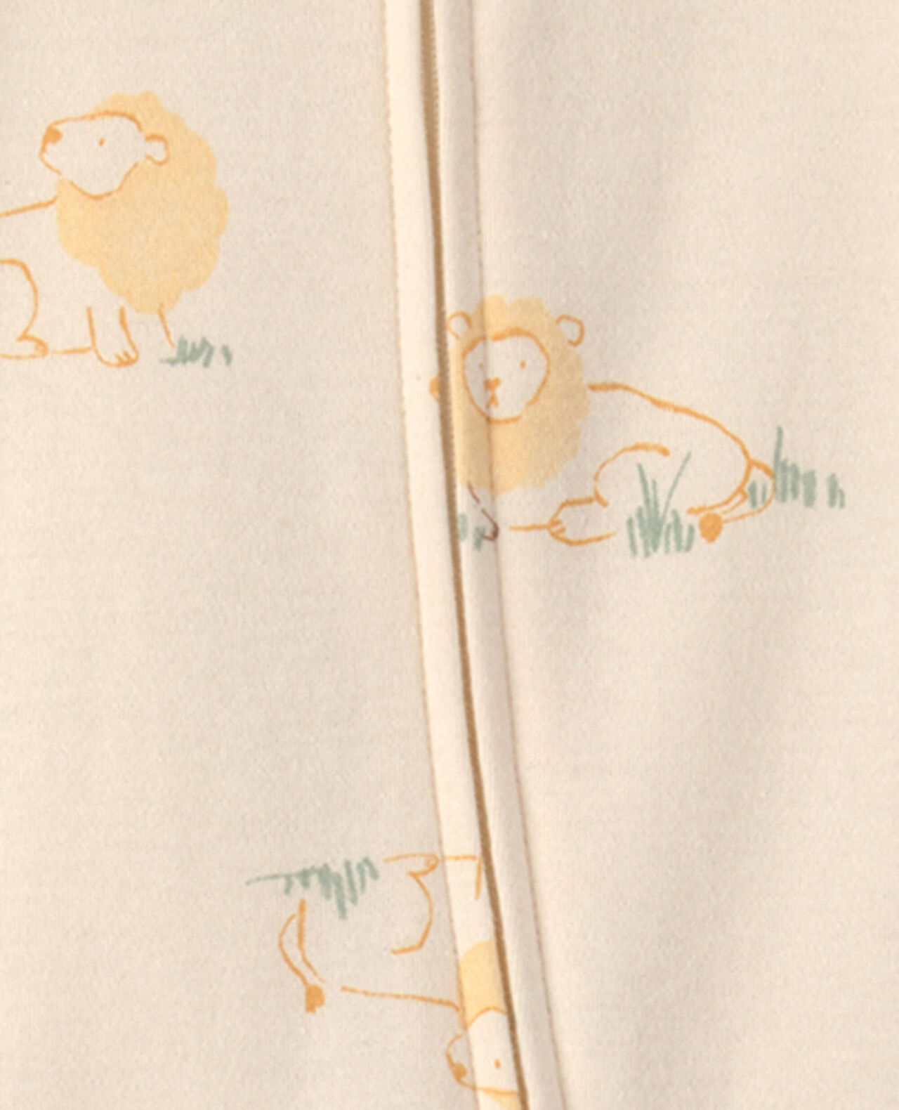 Baby Farm 100% Cotton 2-Way Zip Sleep & Play Pajamas - Beige - Image 6