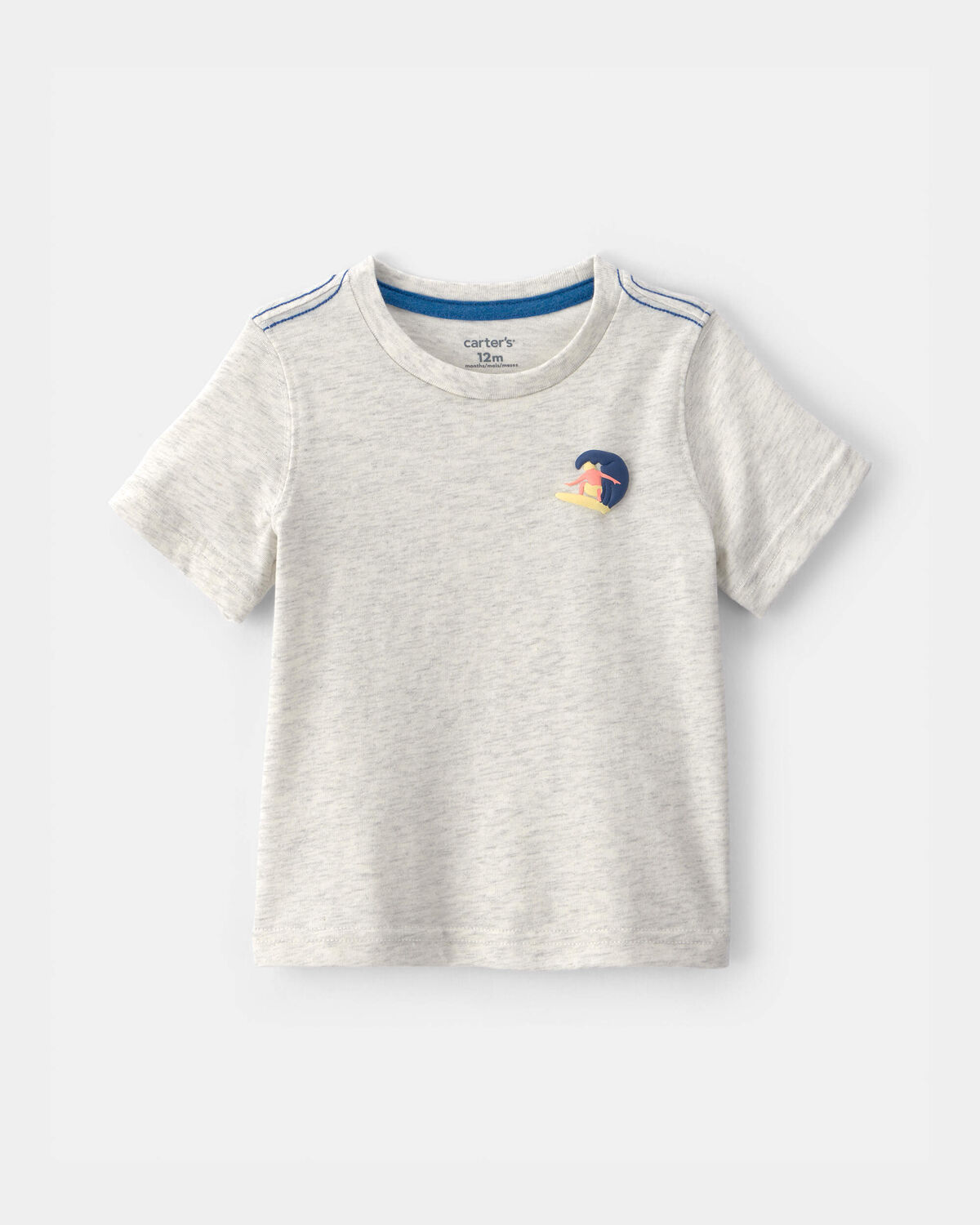 Baby Boy Surfer Graphic Tee - Grey