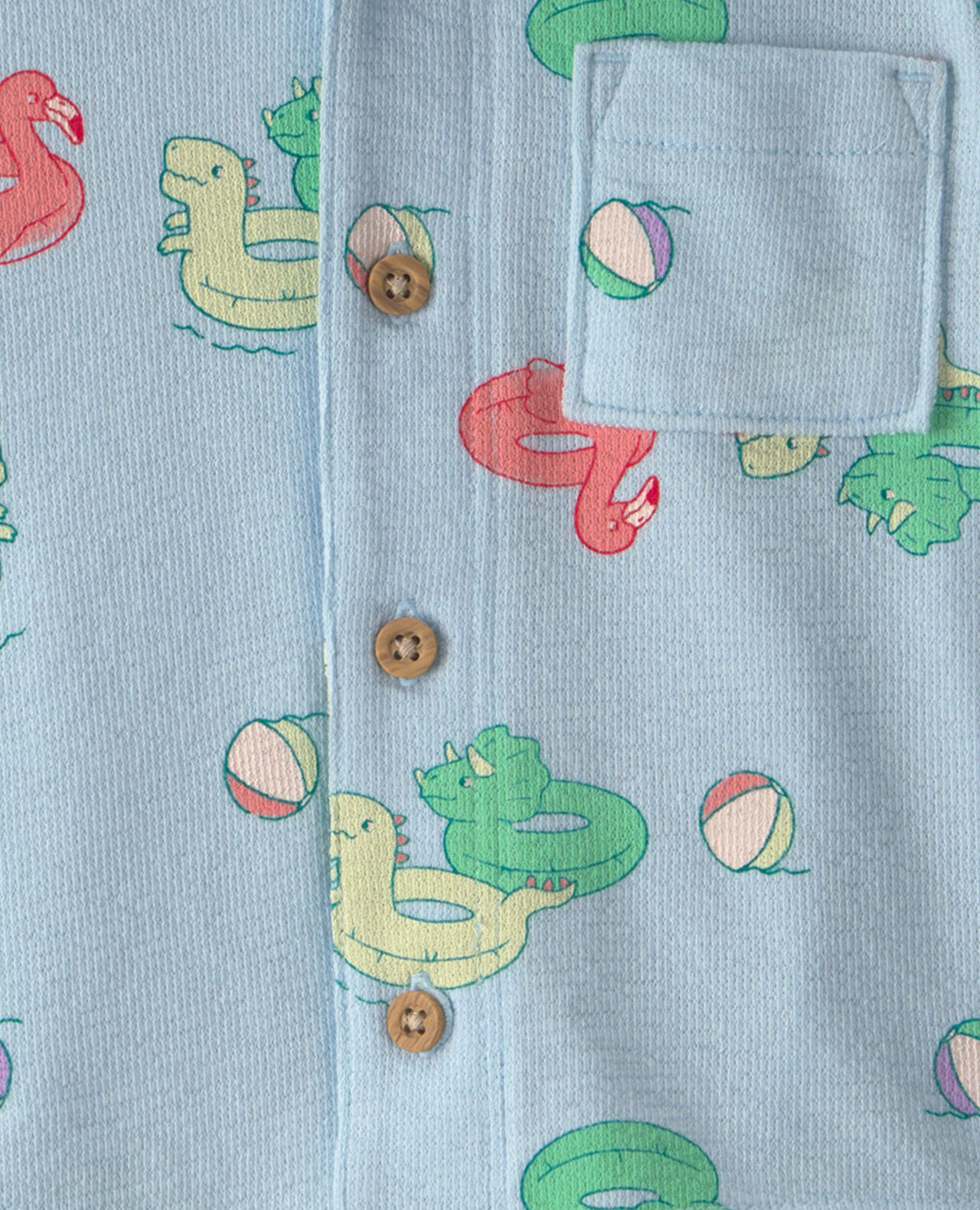 Baby Boy Pufferfish Short-Sleeve Button-Down Shirt - Grey/Red - Image 4