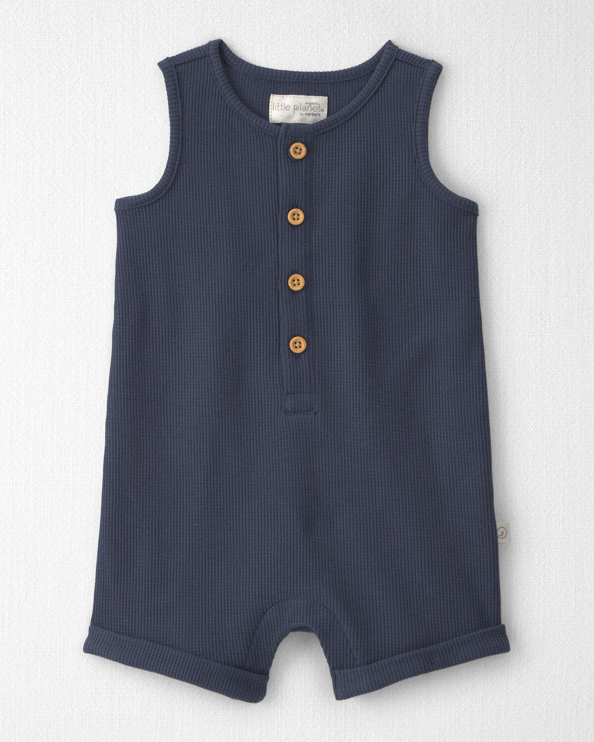 Baby Organic Cotton Waffle Knit Romper