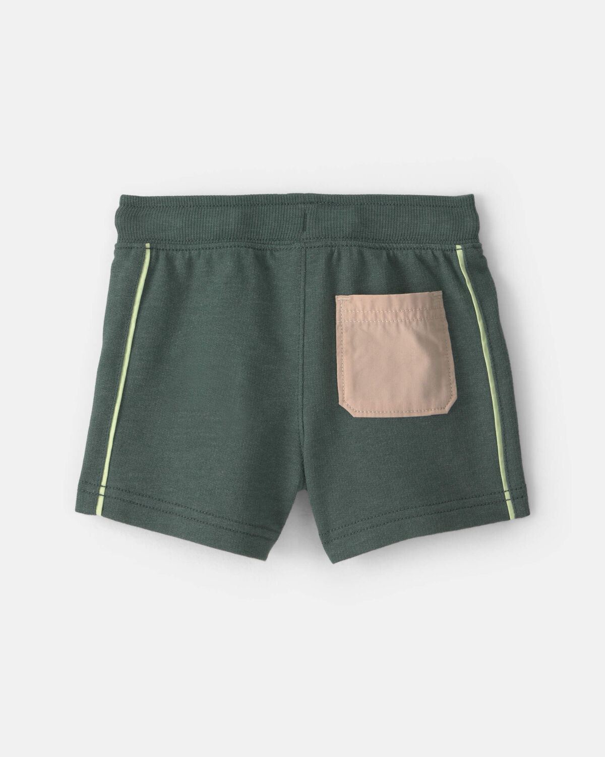 Baby Boy French Terry Shorts - Olive Green - Image 2