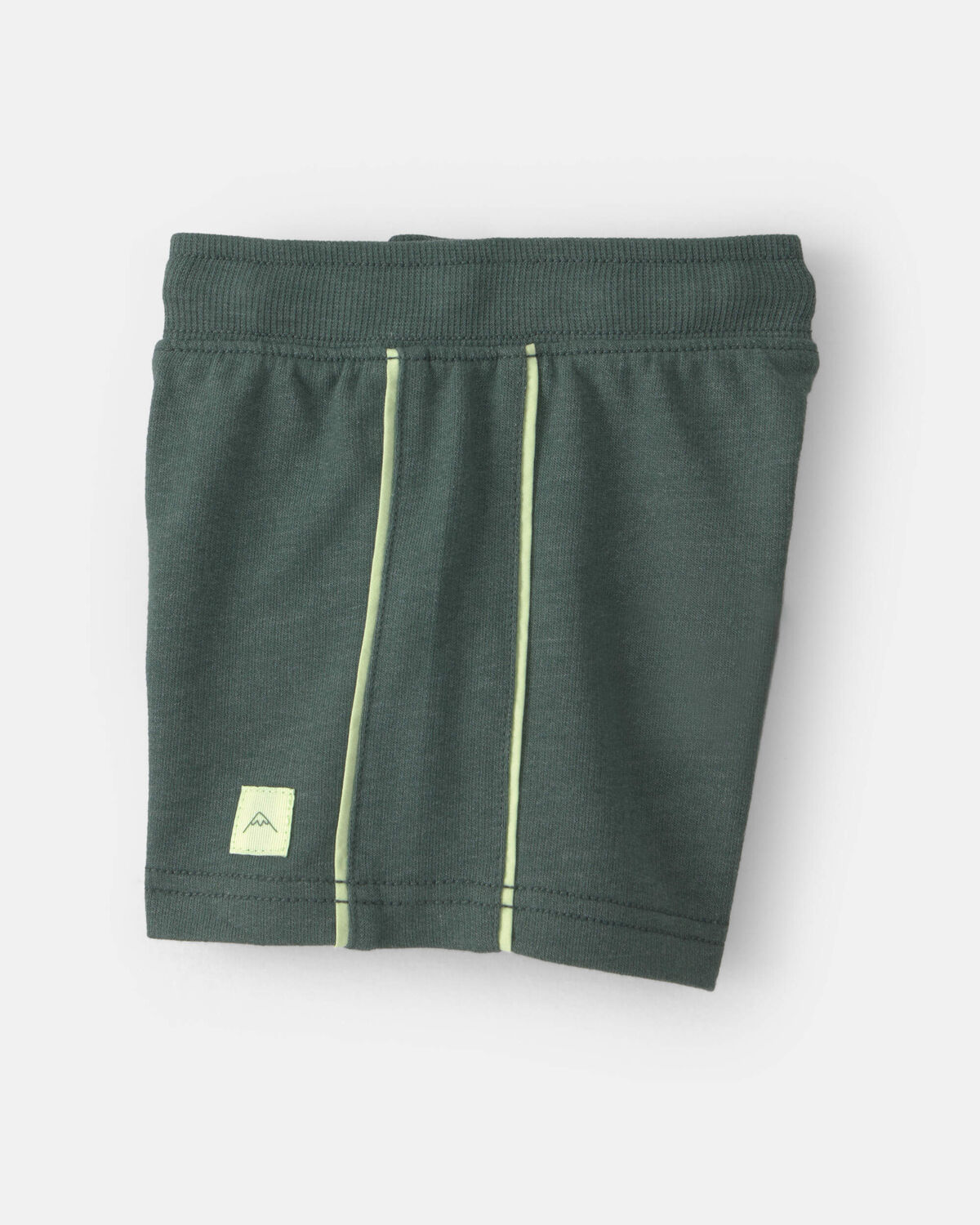 Baby Boy French Terry Shorts - Olive Green - Image 3