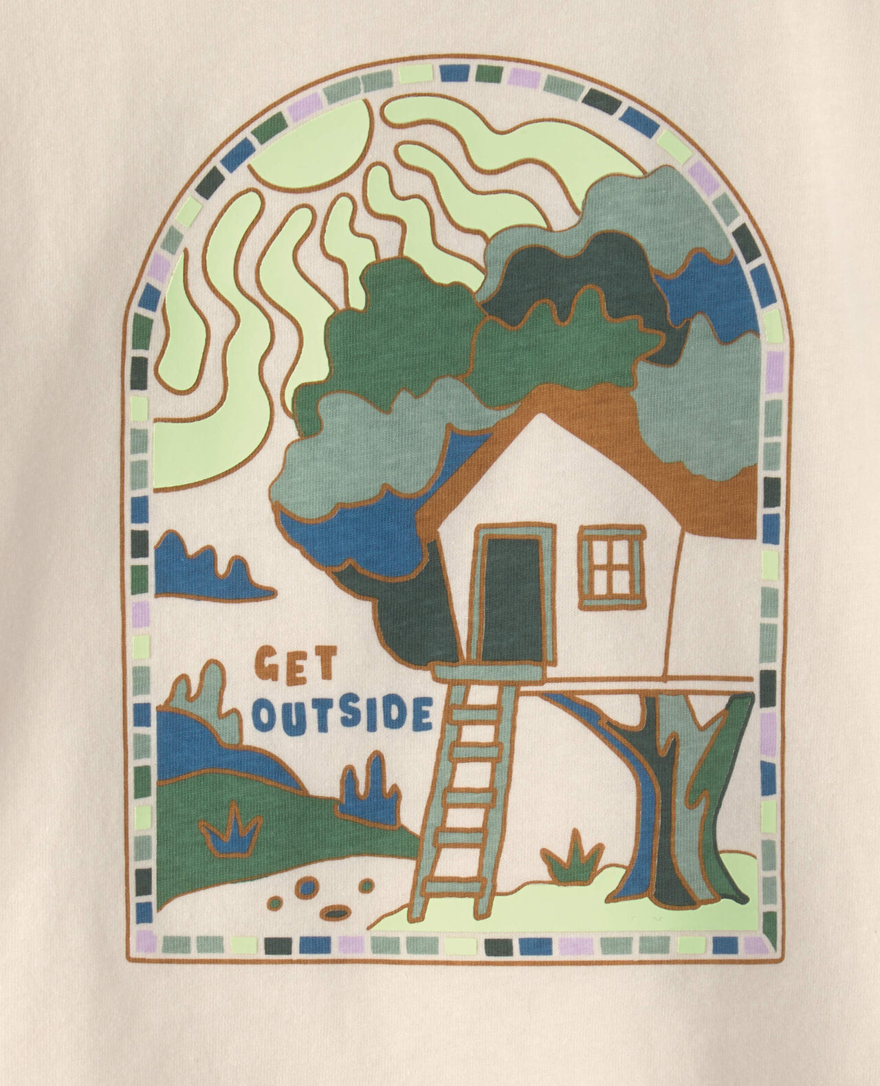 Baby 'Get Outside' Graphic Tee - Cream - Image 3
