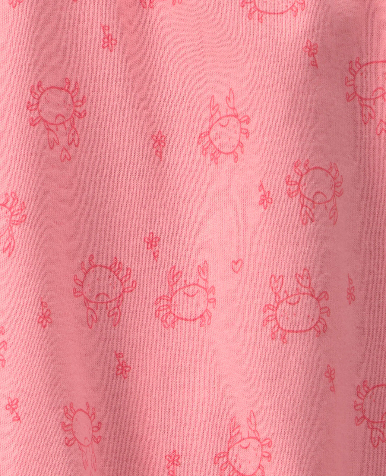 Baby Girl Crab Sleeveless Romper - Pink - Image 3