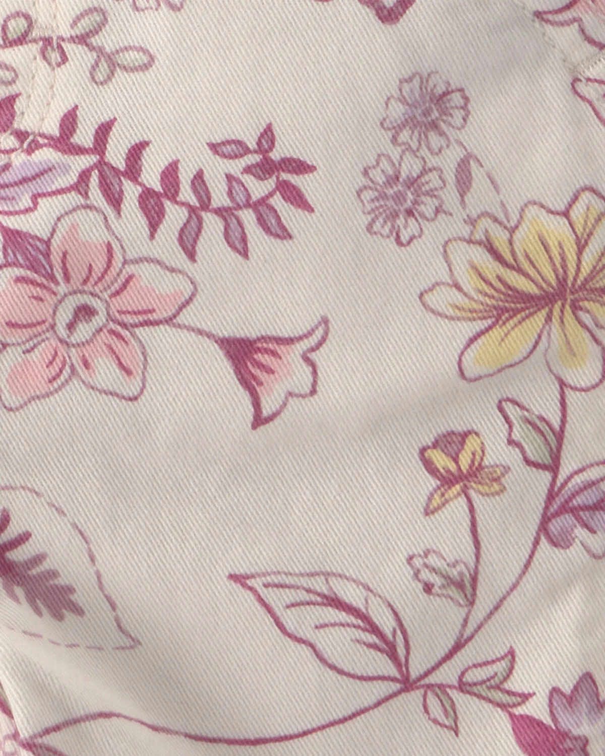 Baby Girl Floral Overalls - Ivory - Image 3