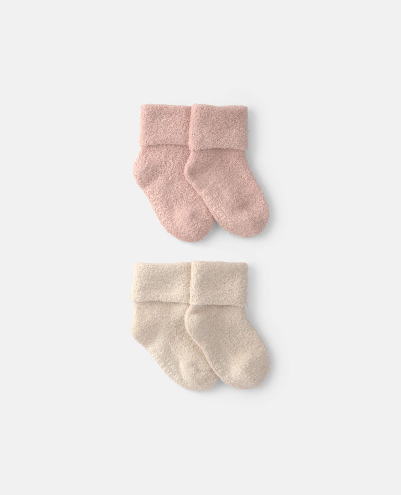 Baby Girl 4-Pack Baby Booties - Pink/Ivory - Image 2