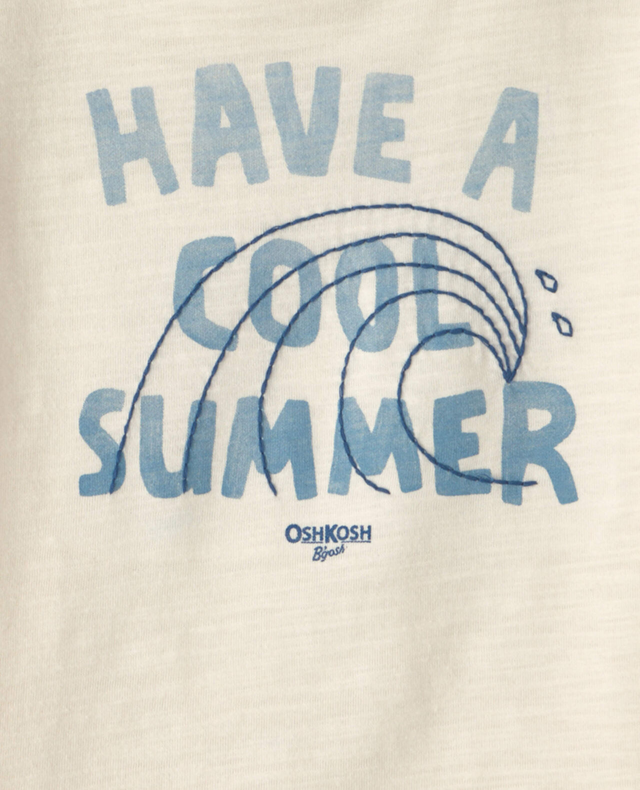 Baby Boy 'Have A Cool Summer' Wave Top - Ivory - Image 3