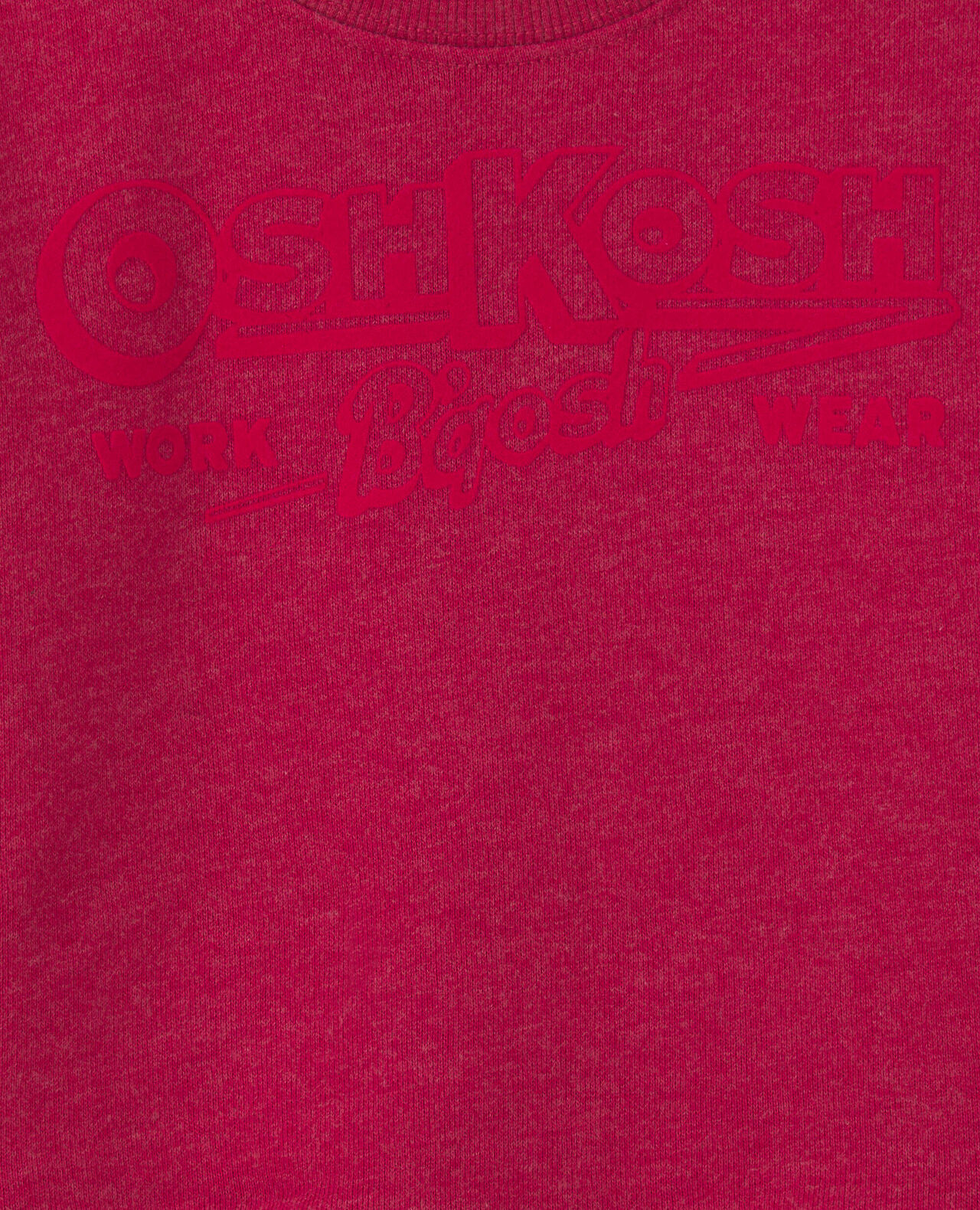 Baby Boy OshKosh Logo French Terry Pullover Sweatshirt - Red - Image 4