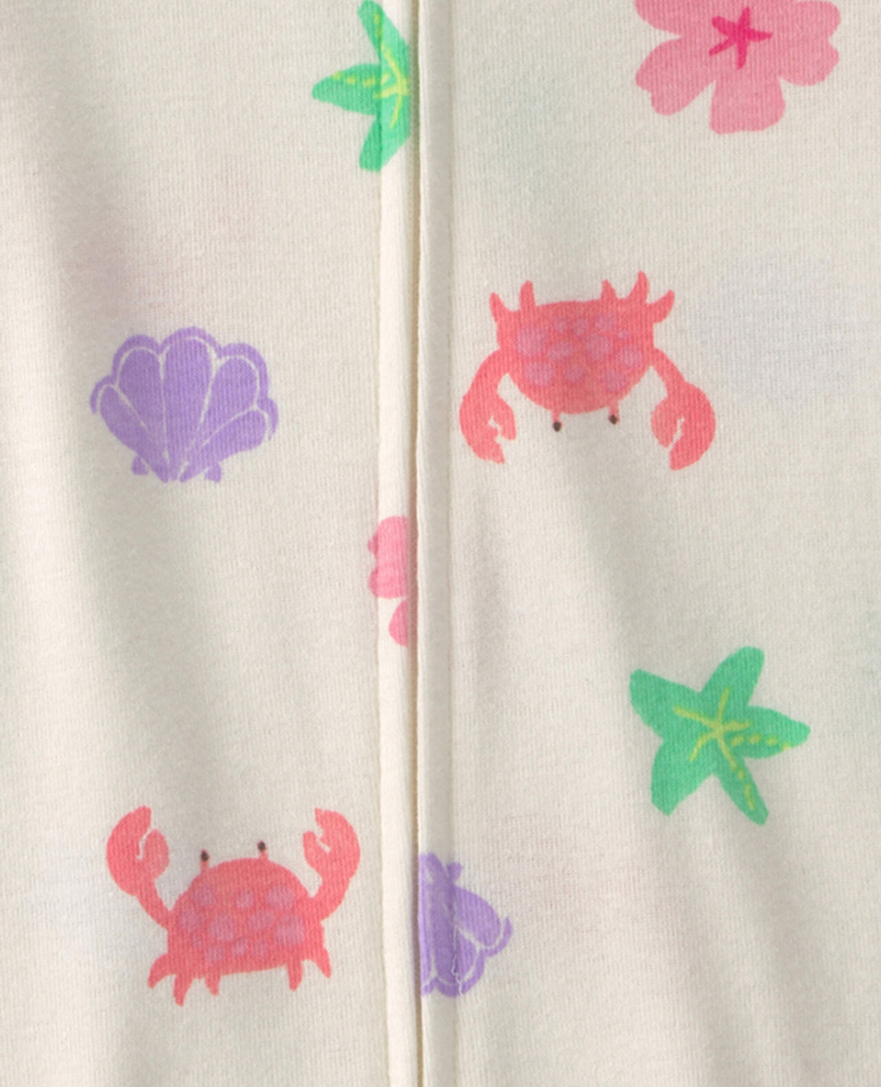 Baby Girl Fruit 100% Cotton 1-Piece Romper Pajama - Pink - Image 5