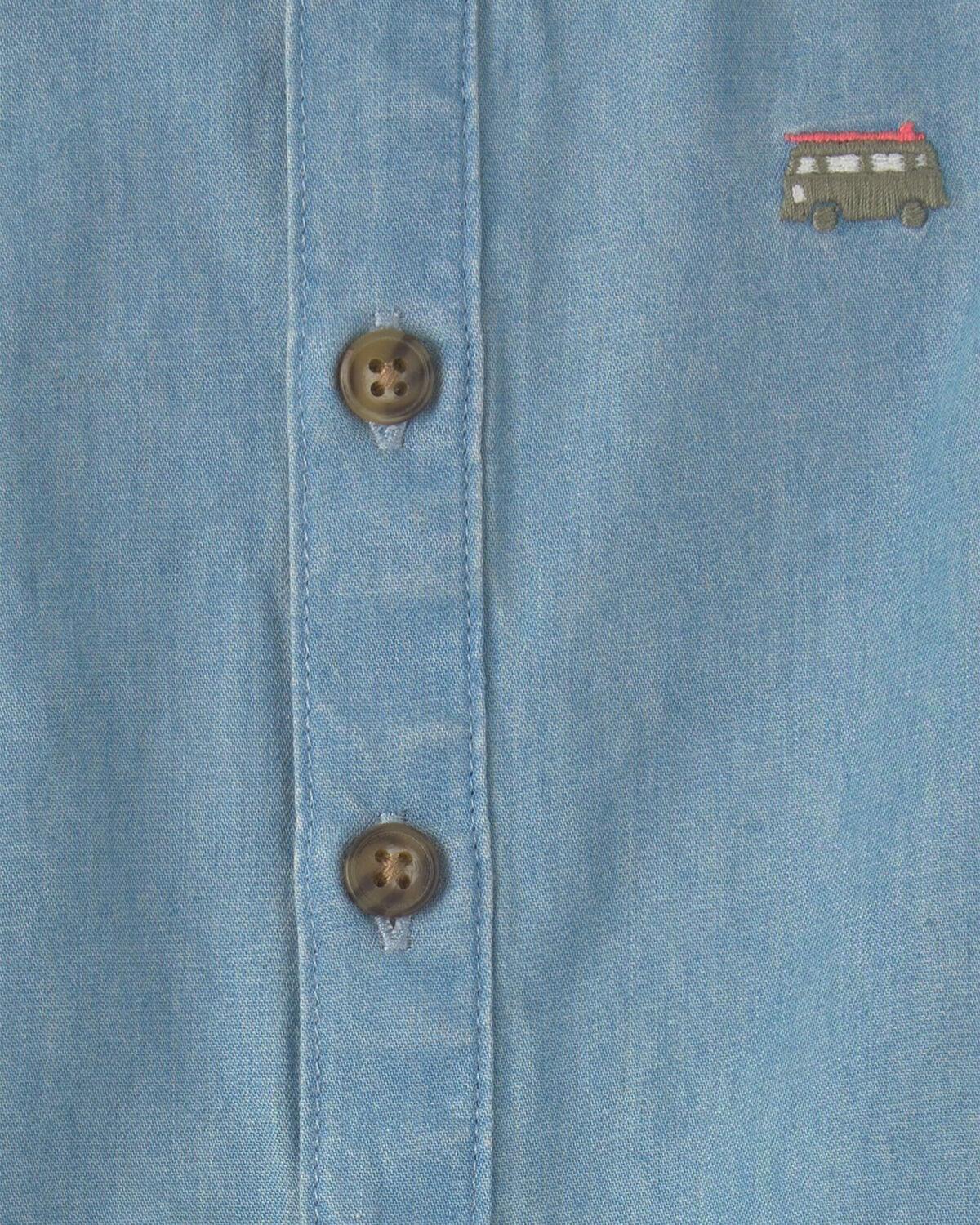 Baby Beach Cruiser Chambray Sleeveless Romper - Image 3