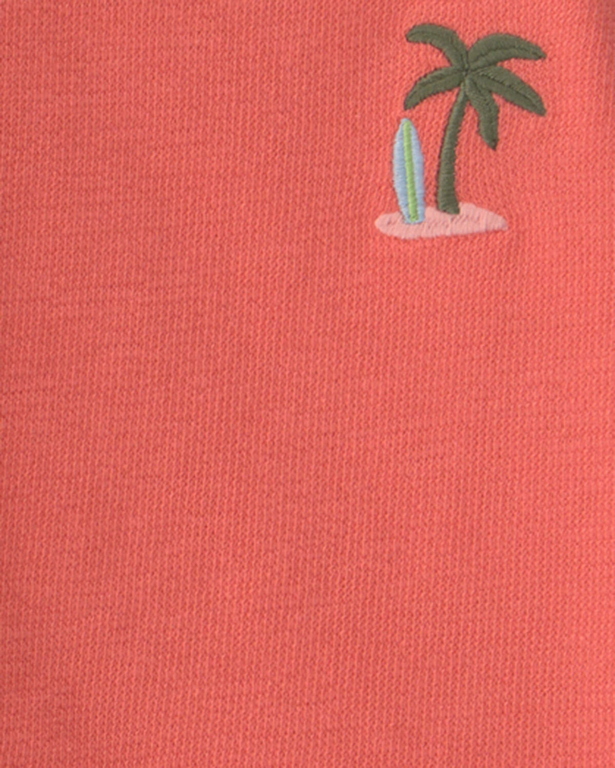 Baby Boy 3-Piece Palm Tree Top & Short Set - Coral - Image 5