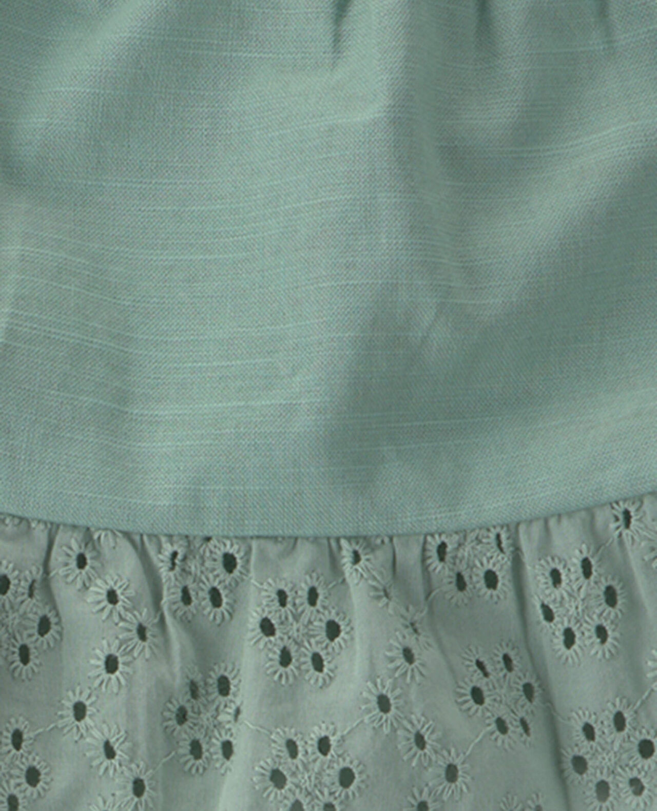 Baby Girl 2-Piece Eyelet Tank Top & Short Set - Green - Image 4