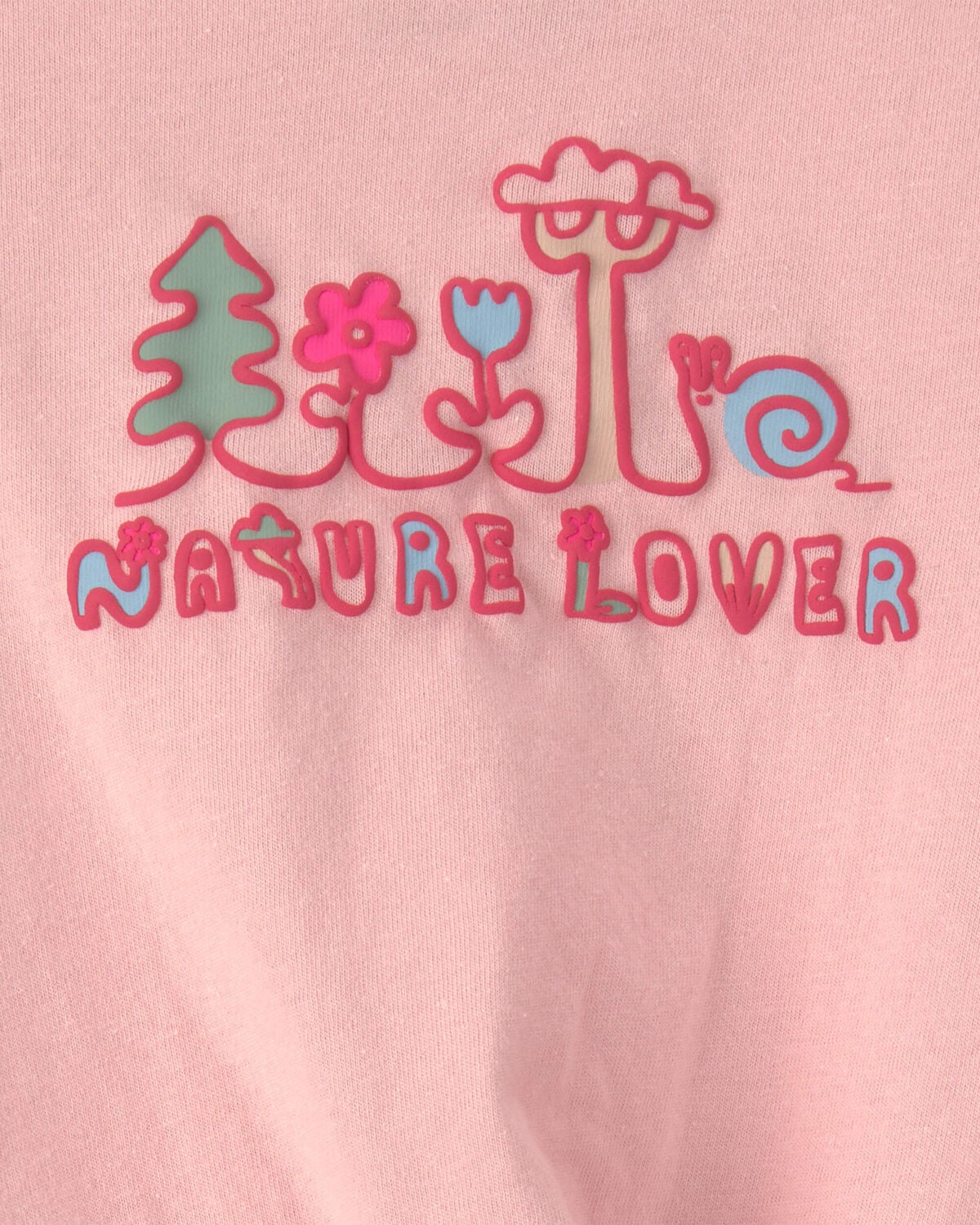 Baby Girl 'Nature Lover' Short-Sleeve Tie Top - Pink - Image 3