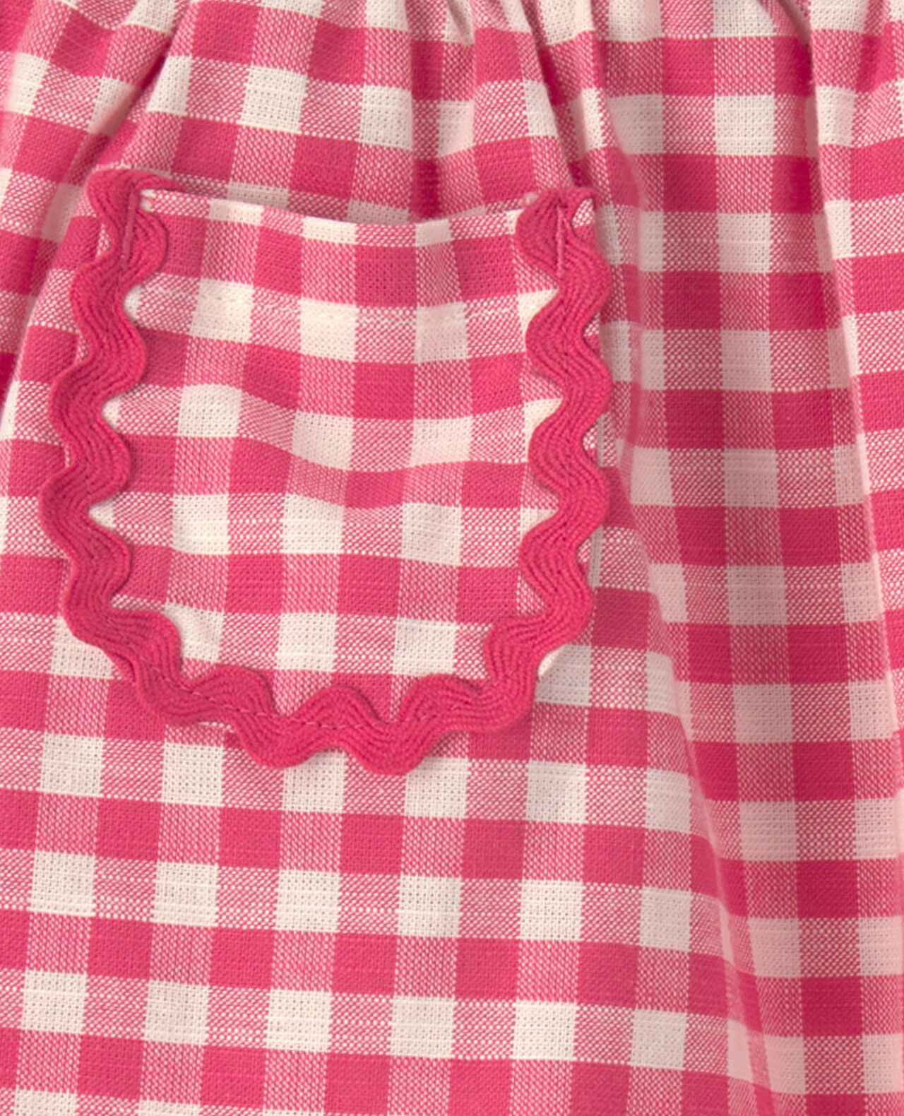 Baby Girl Gingham Pocket Skort - Red - Image 4