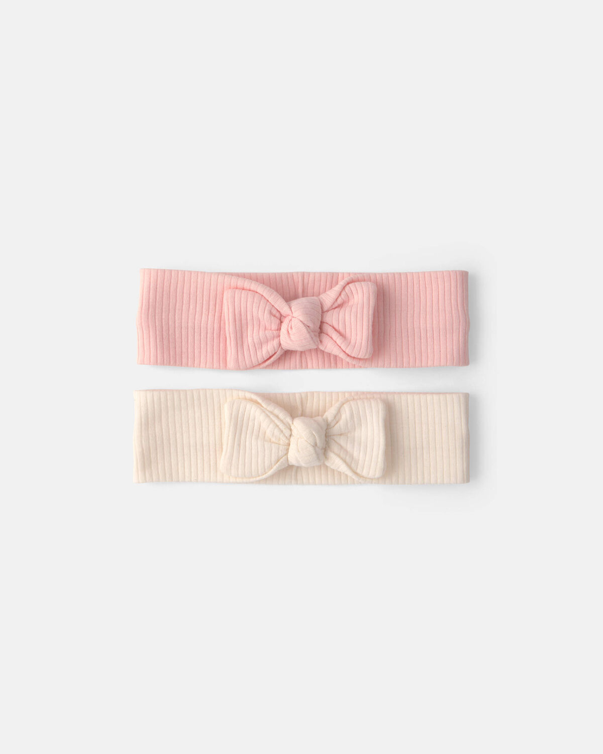 Baby Girl 2-Pack Headbands - Pink/Ivory