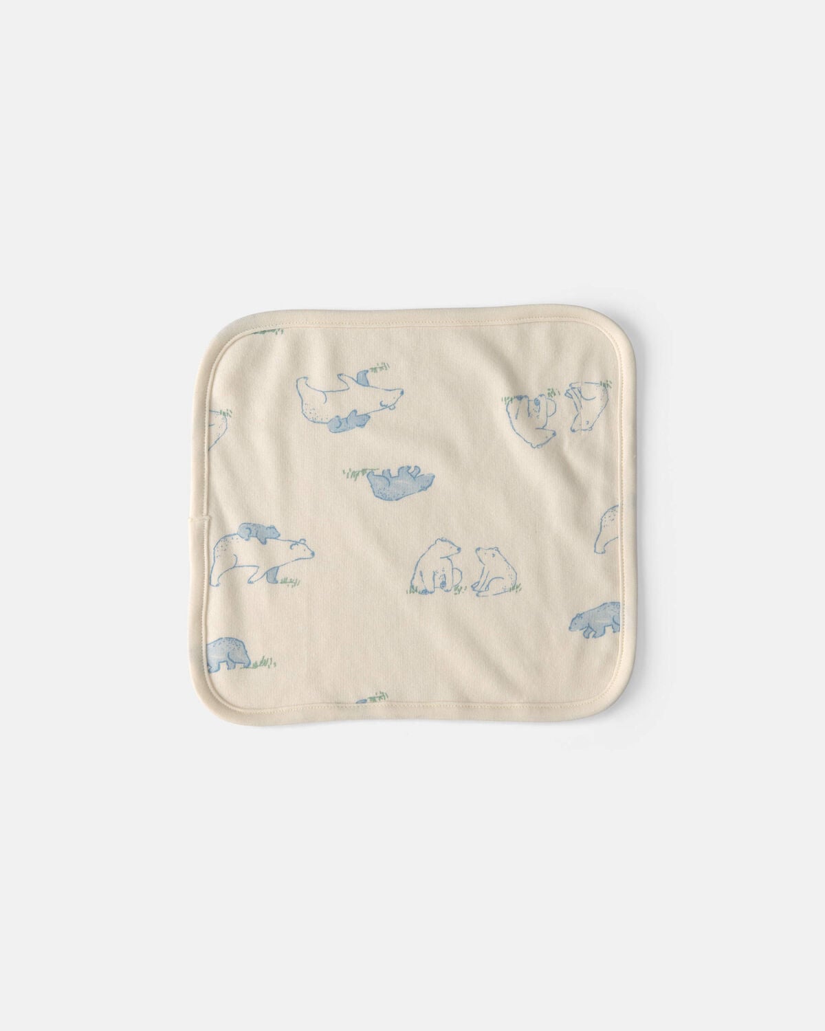 Baby 6-Pack Bear Terry Washcloths - Blue - Image 2