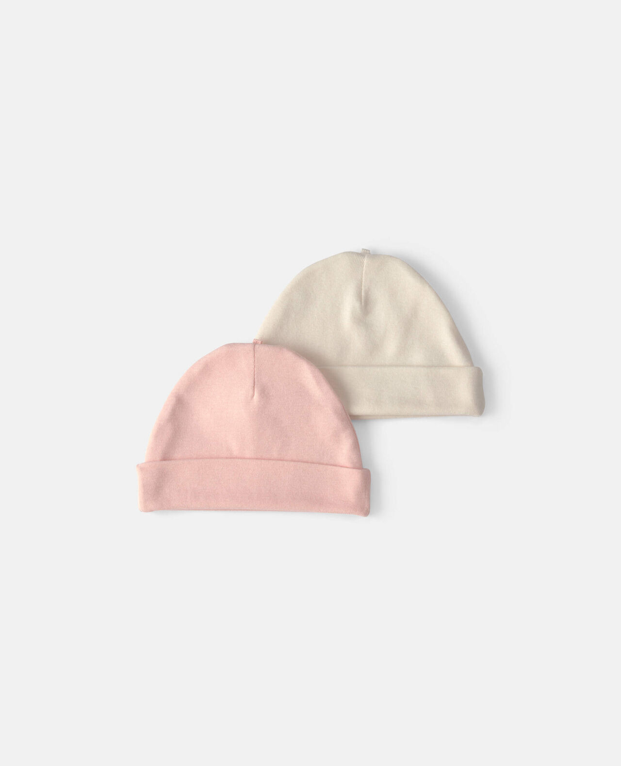 Baby Girl 2-Pack Caps - Pink/Ivory - Image 2
