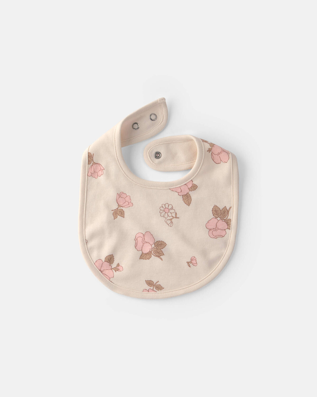 Baby Girl 3-Pack Floral Bibs - Pink/Ivory - Image 2