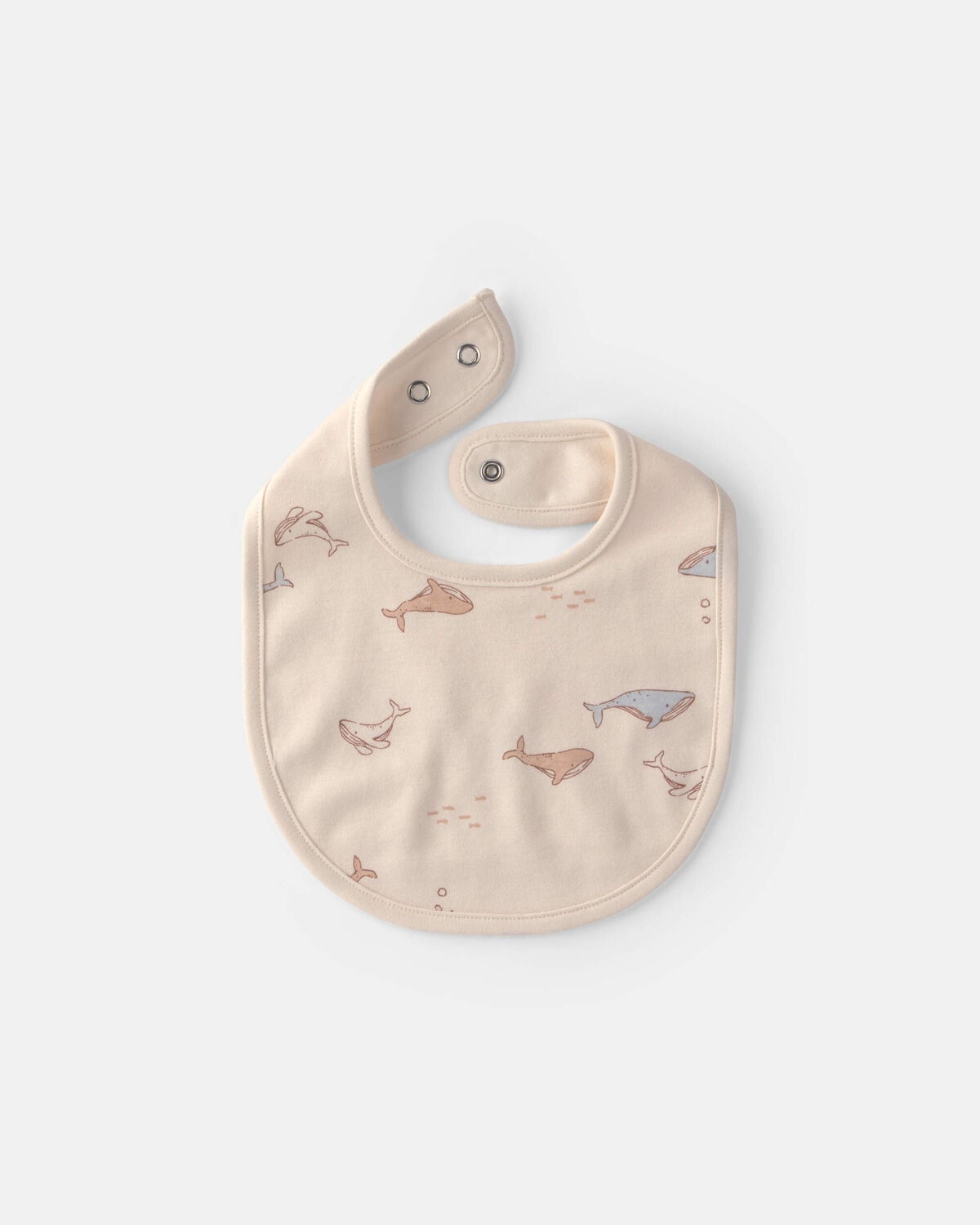 Baby 3-Pack Whale Bibs - Blue/Ivory - Image 2