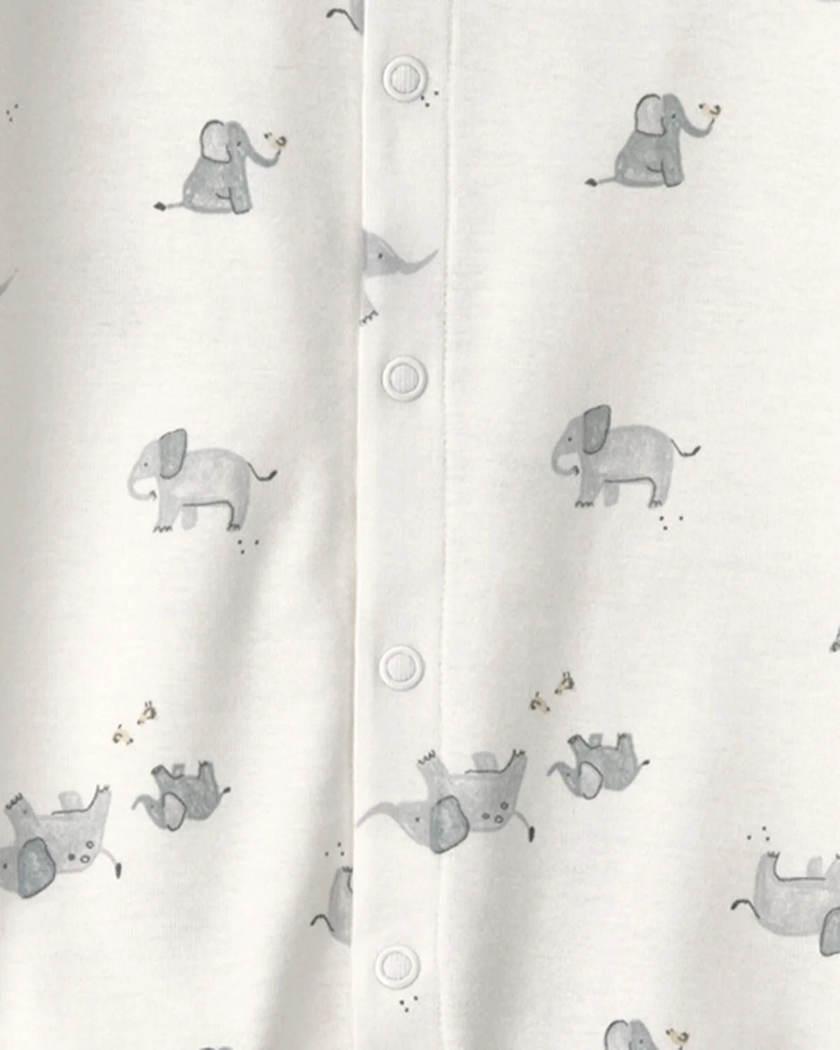 Baby Elephant 100% Cotton Converter Gown - Ivory - Image 3