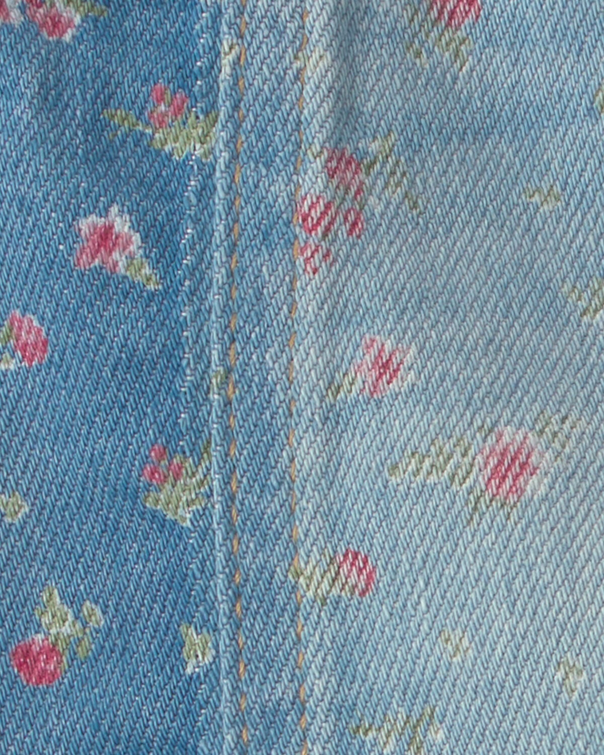 Baby Girl Floral Denim Skirt - Light Wash - Image 2