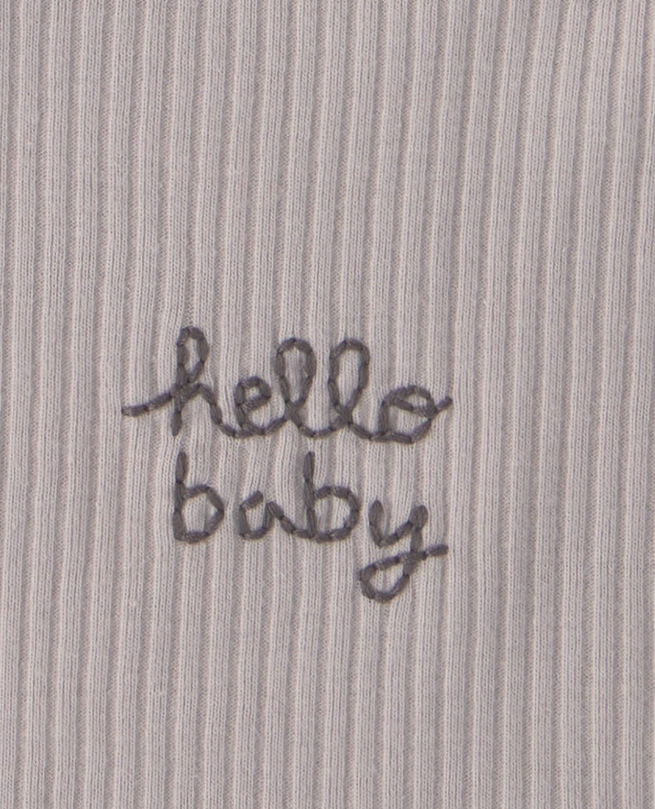 Baby 3-Pack 'Hello Baby' Bibs - Grey/Ivory - Image 4