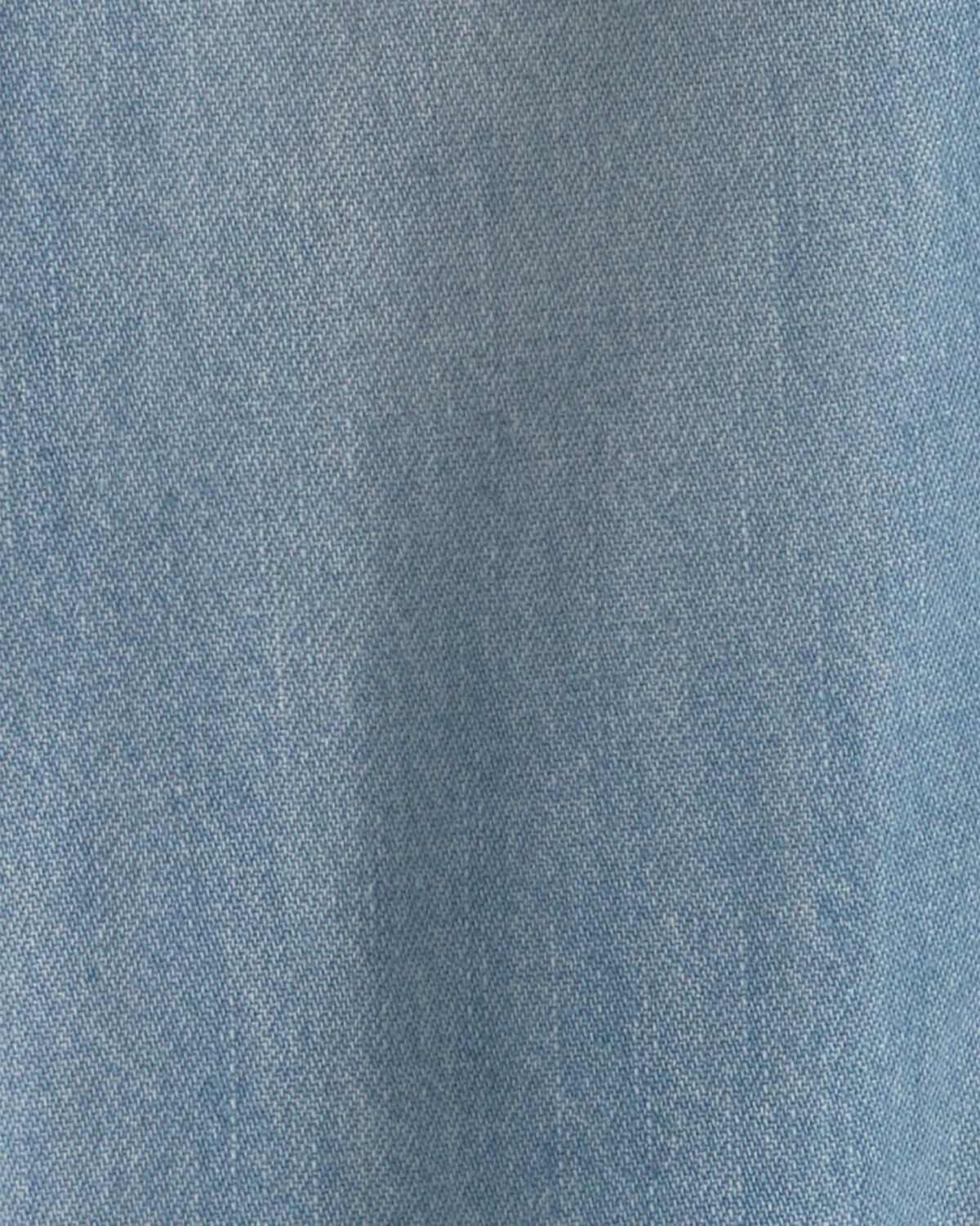 Baby Boy Denim Button-Down Bodysuit - Medium Wash - Image 2