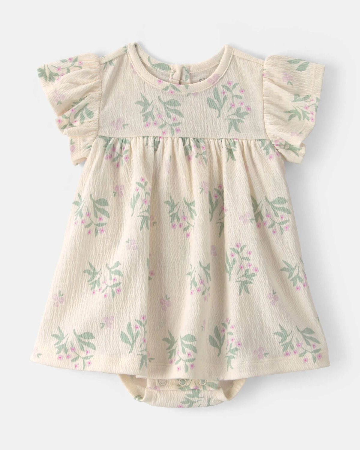 Baby Girl 2-Piece Floral Cardigan Dress Set - Purple - Image 3
