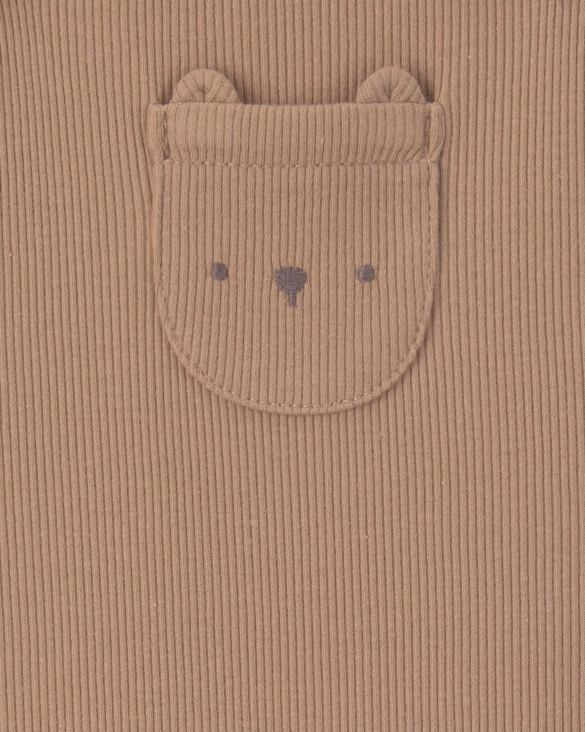 Baby 2-Piece Bear Long-Sleeve Overall Set - Brown - Image 4