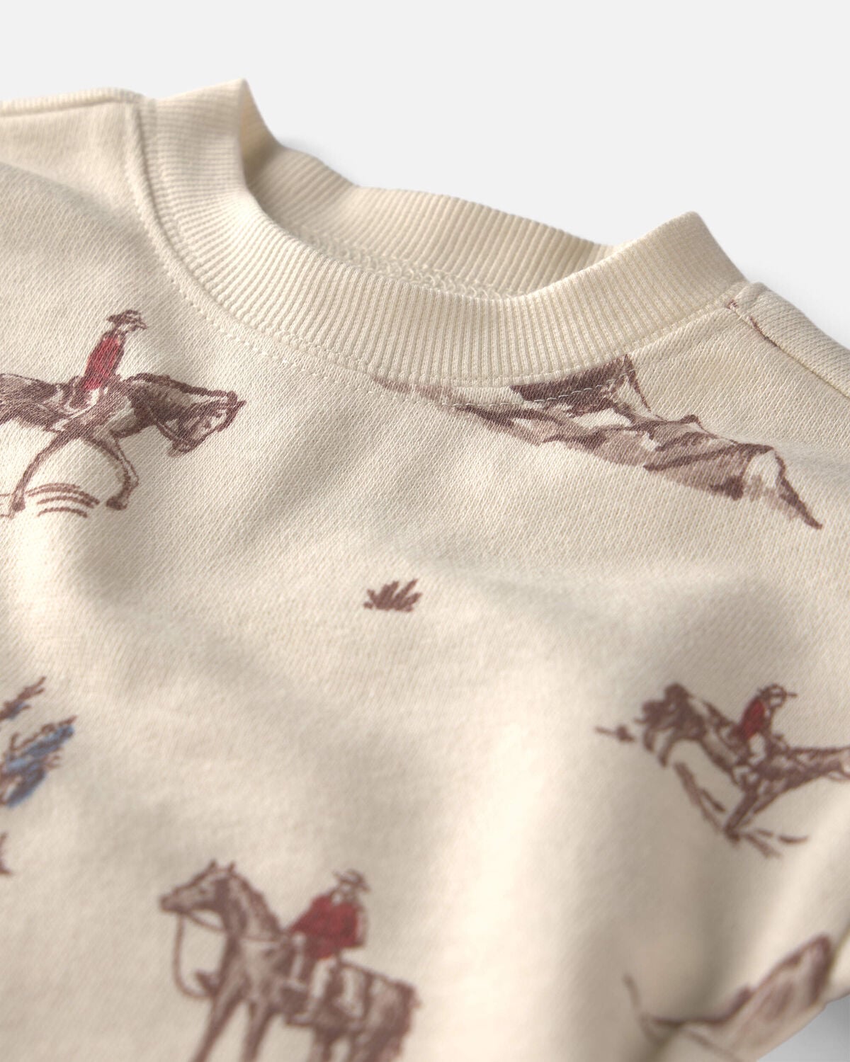 Baby 2-Piece Organic Cotton French Terry Pullover & Pant Set in Western Rodeo - Image 2