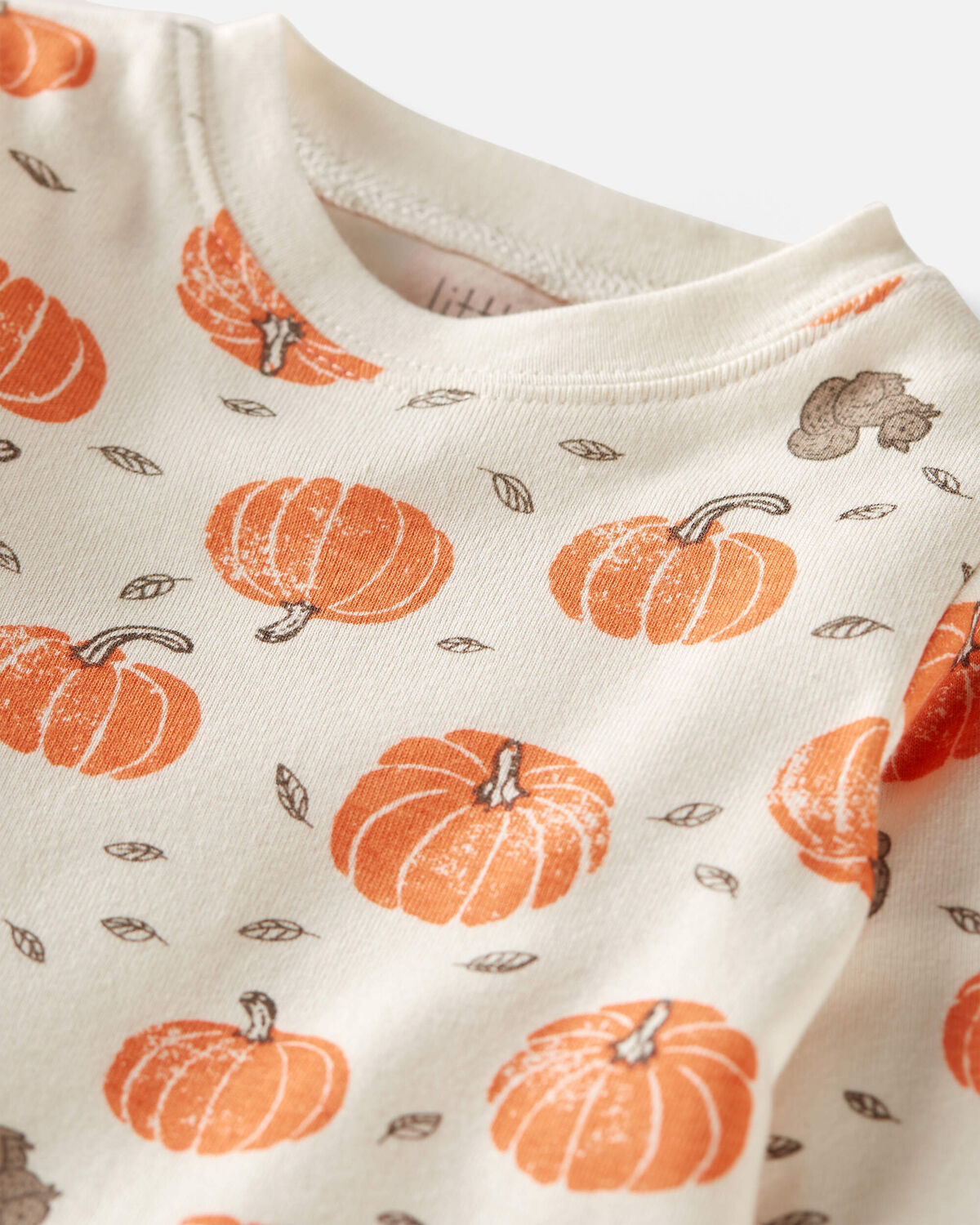 Baby 2-Piece Organic Cotton Pajamas in Harvest Pumpkins - Image 2