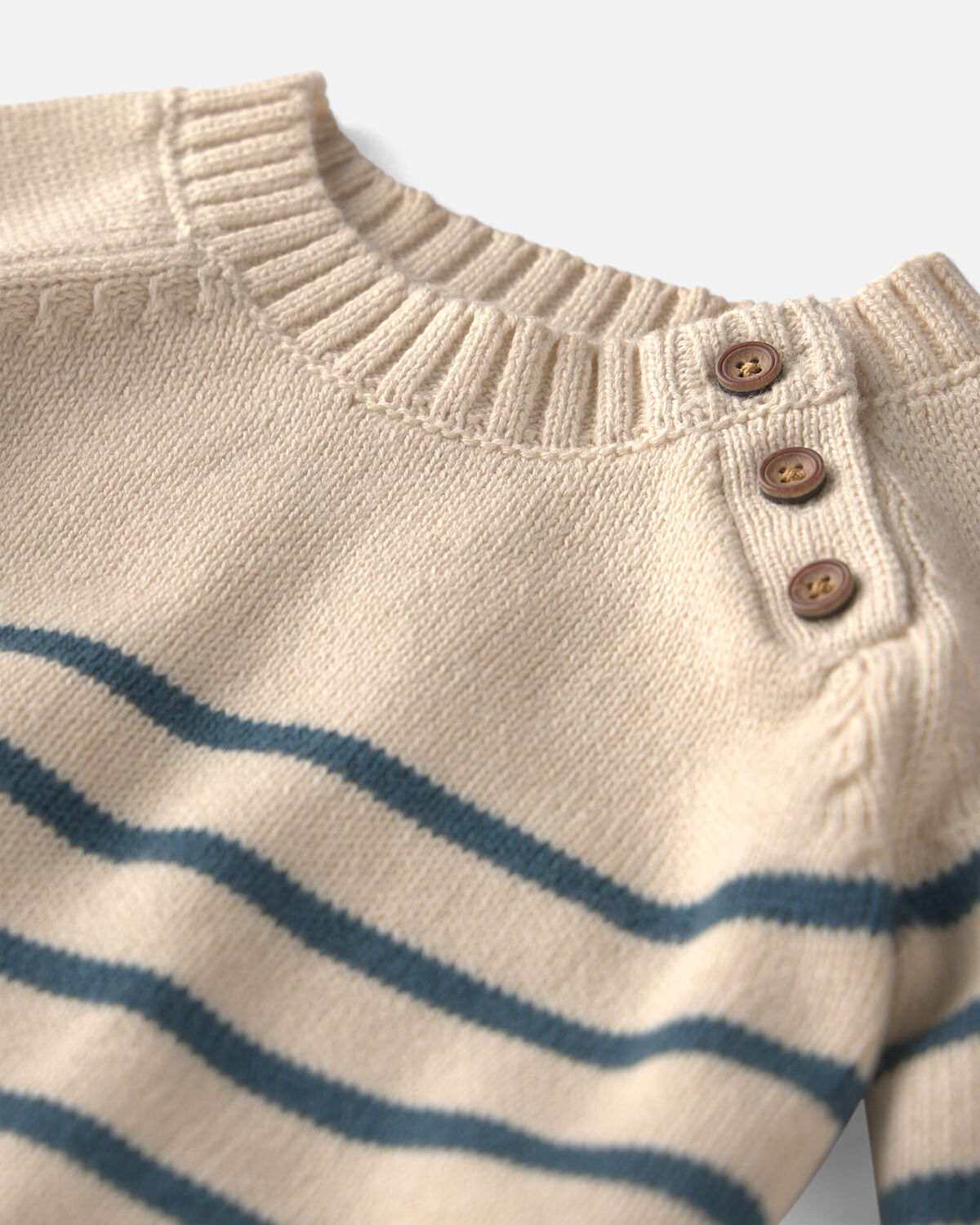 Baby 2-Piece Organic Cotton Knit Sweater & Pant Set in Stripes - Image 2
