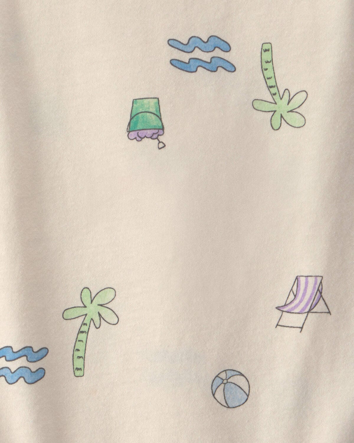 Baby Boy Beach Sleeveless Graphic Bodysuit - Ivory - Image 2