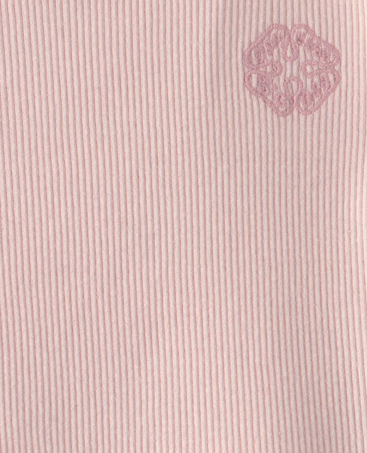 Baby Girl Floral Ribbed Tee - Ivory - Image 5