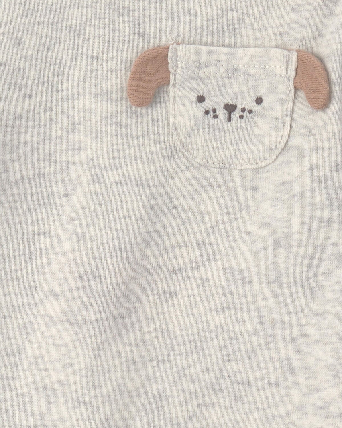Baby 4-Pack Dog Long-Sleeve Bodysuits - Brown/Grey/Ivory - Image 2