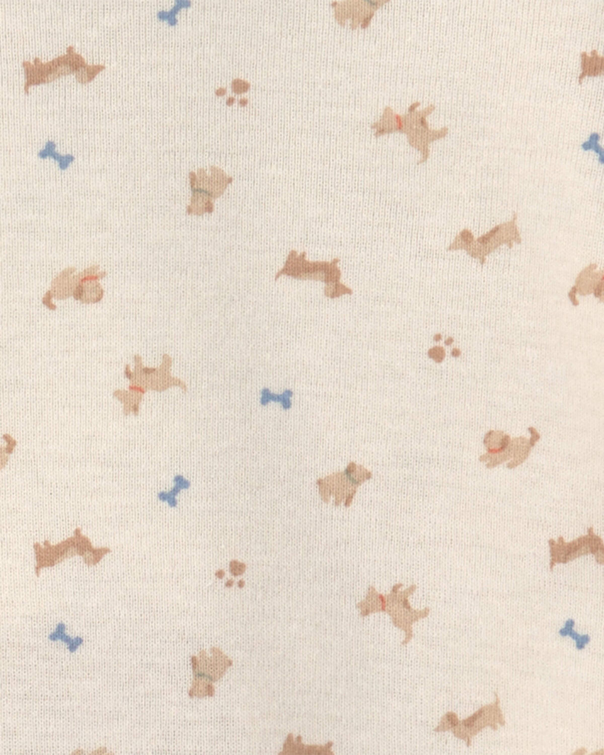 Baby 4-Pack Dog Long-Sleeve Bodysuits - Brown/Grey/Ivory - Image 5
