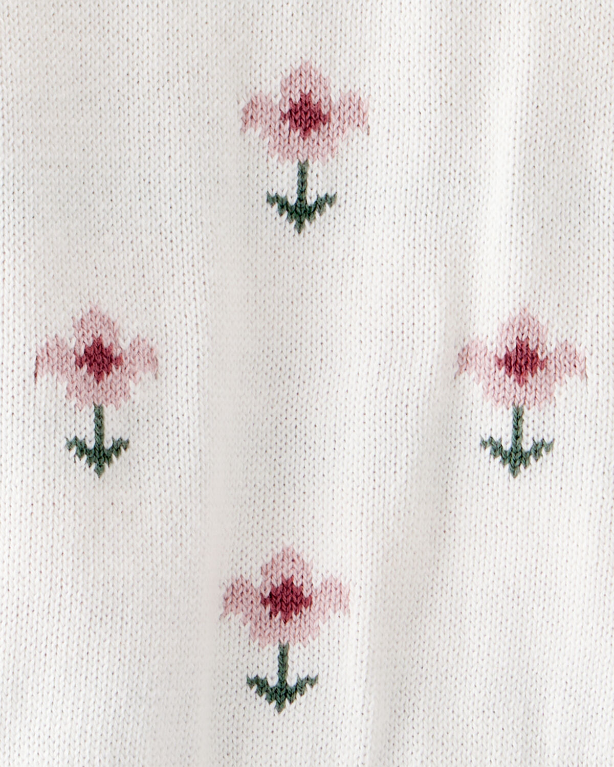 Baby Girl 2-Piece Organic Cotton Knit Pullover & Pant Set in Wildflower Maze - Image 4