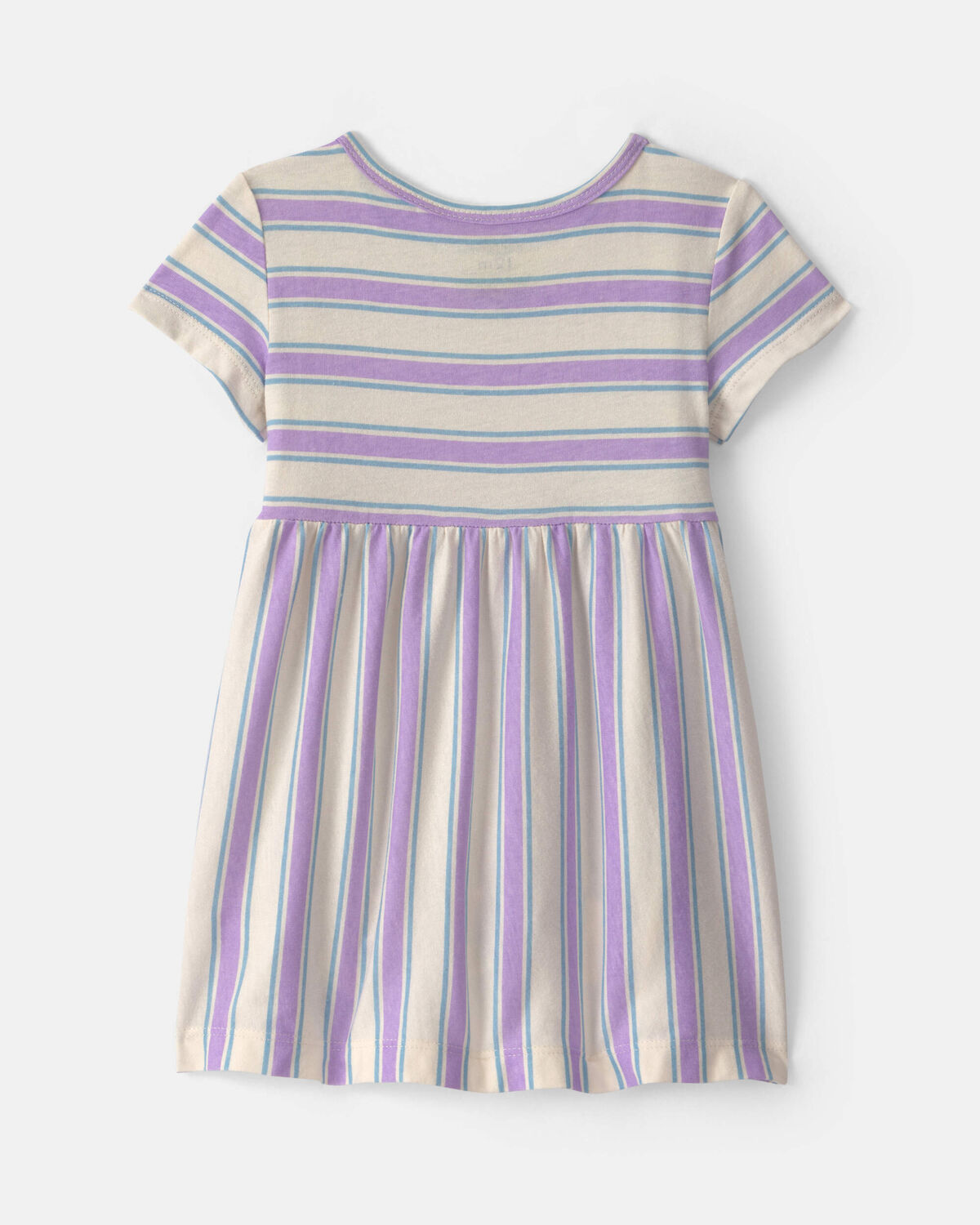 Baby Girl Striped Short-Sleeve Dress - Blue - Image 2