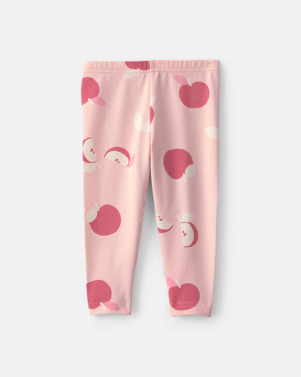 Baby Girl Apple Pull-On Stretch Leggings - Pink - Image 2