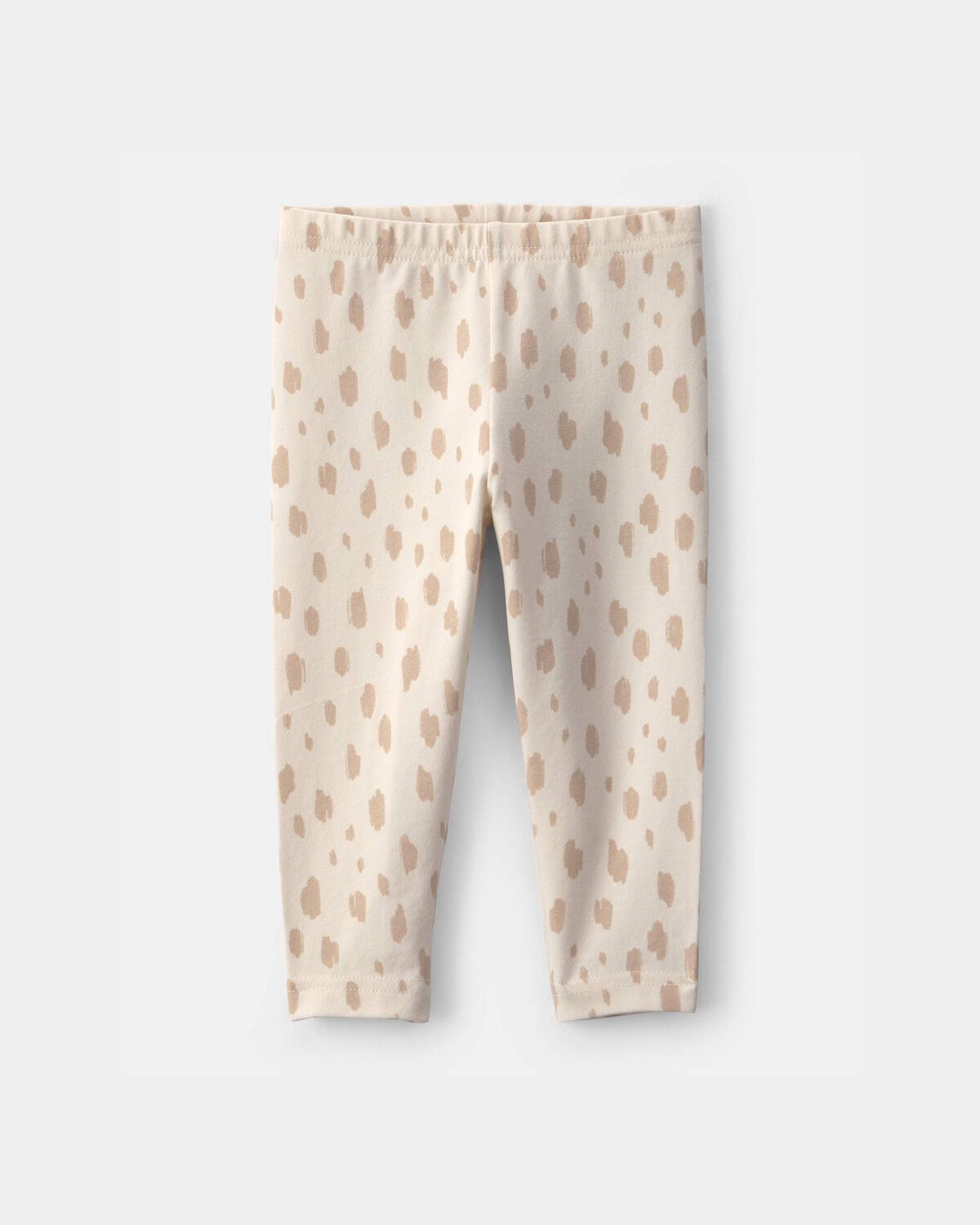 Baby Girl Dots Pull-On Stretch Leggings - Cream