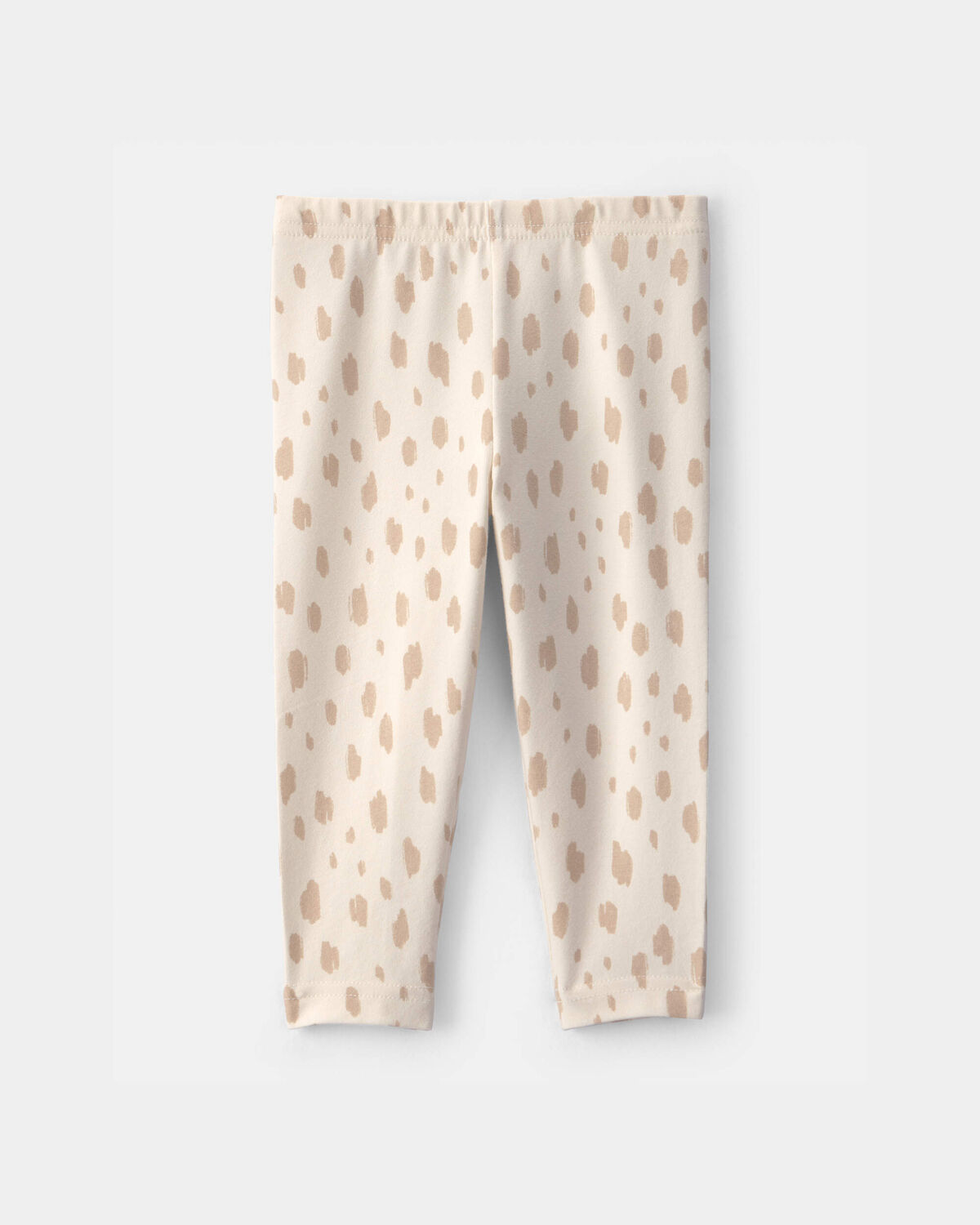 Baby Girl Dots Pull-On Stretch Leggings - Cream - Image 2