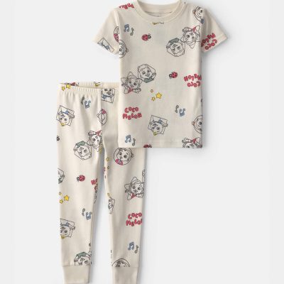 Baby 2-Piece CoComelon Short-Sleeve Pajama Set - Cream