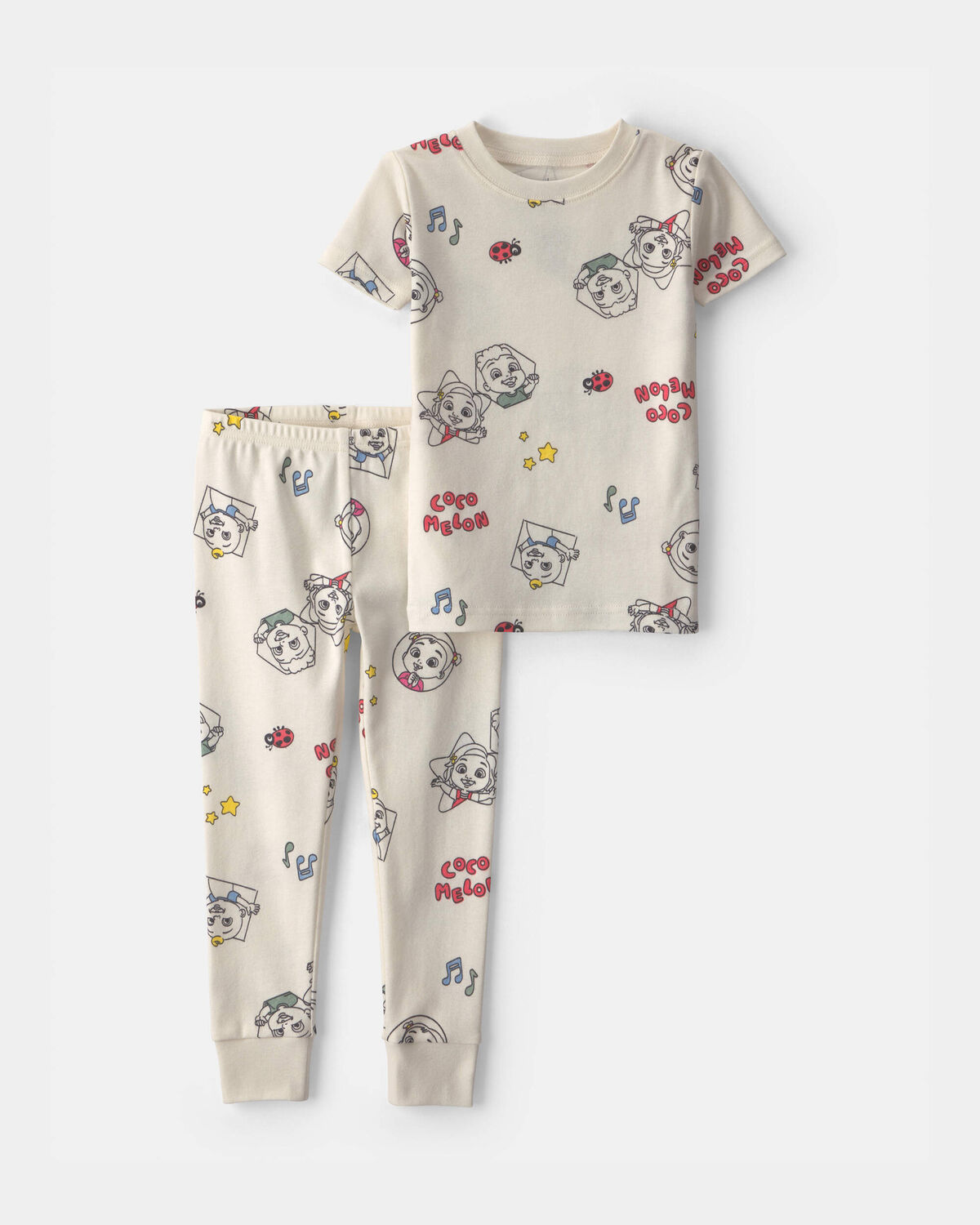 Baby 2-Piece CoComelon Short-Sleeve Pajama Set - Cream
