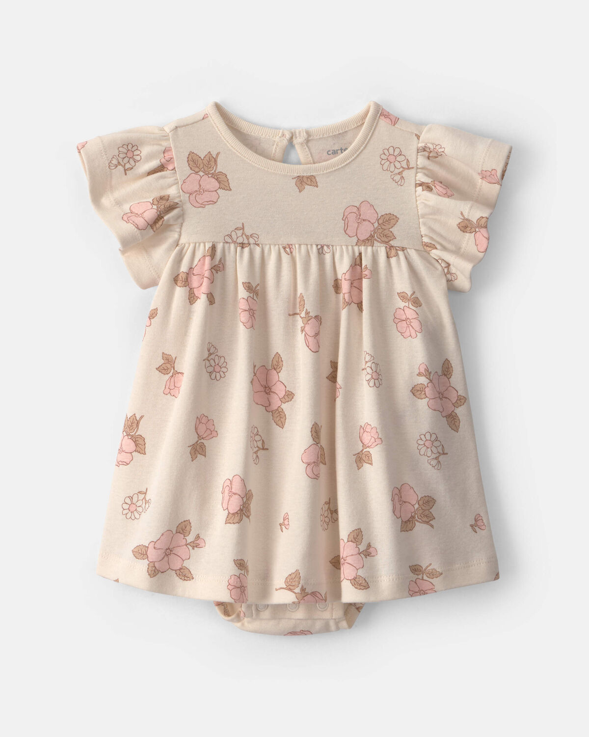 Baby Girl 2-Piece Floral Dress Set - Pink/Ivory - Image 2